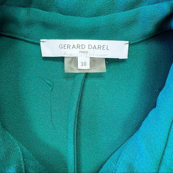 GERARD DAREL Daena Openwork Detail Dress In Green SZ 38/6 - Picture 10 of 10